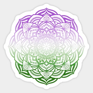 Genderqueer Pride Mandala Sticker